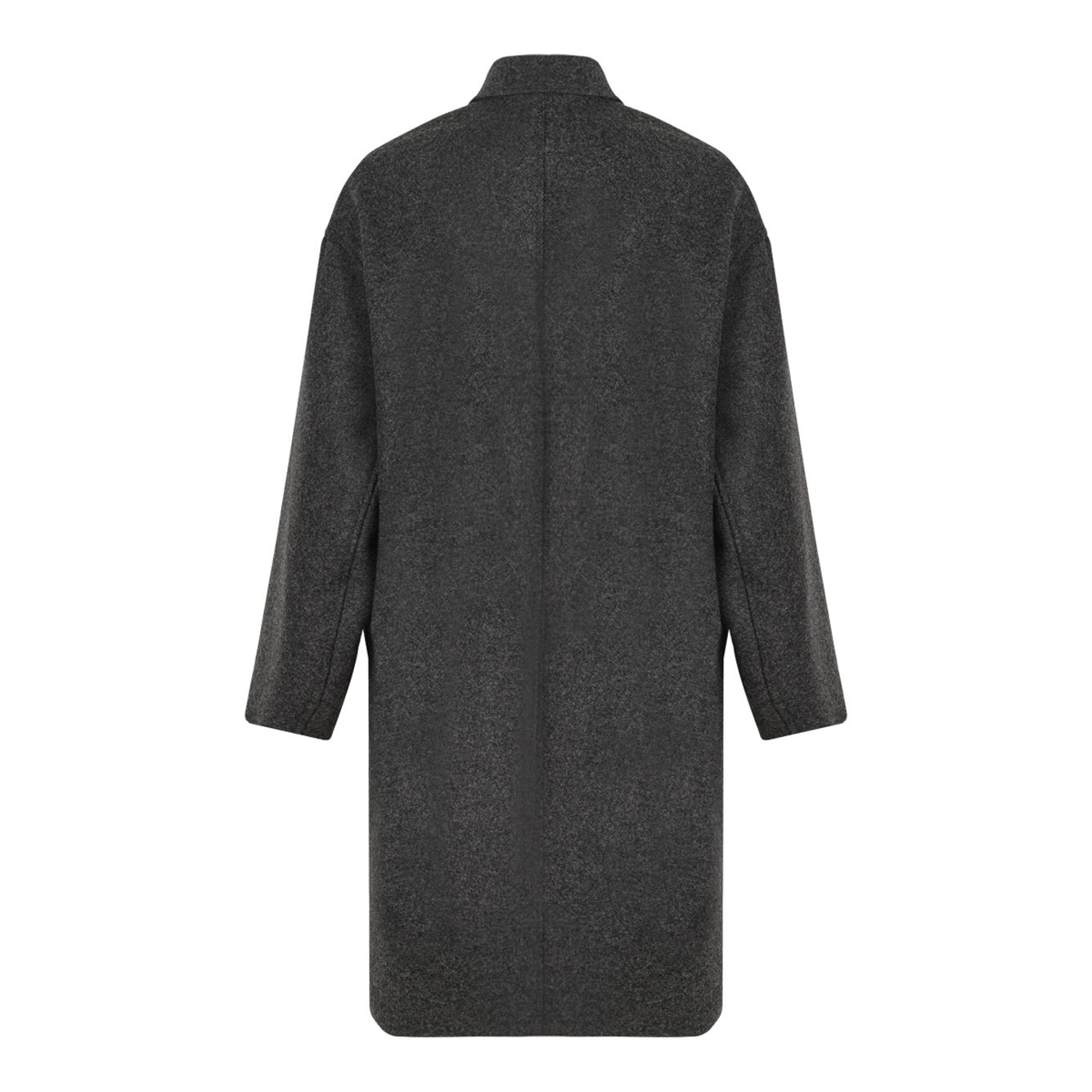 Isabel Marant Double-breasted V-neck Coat In Gray