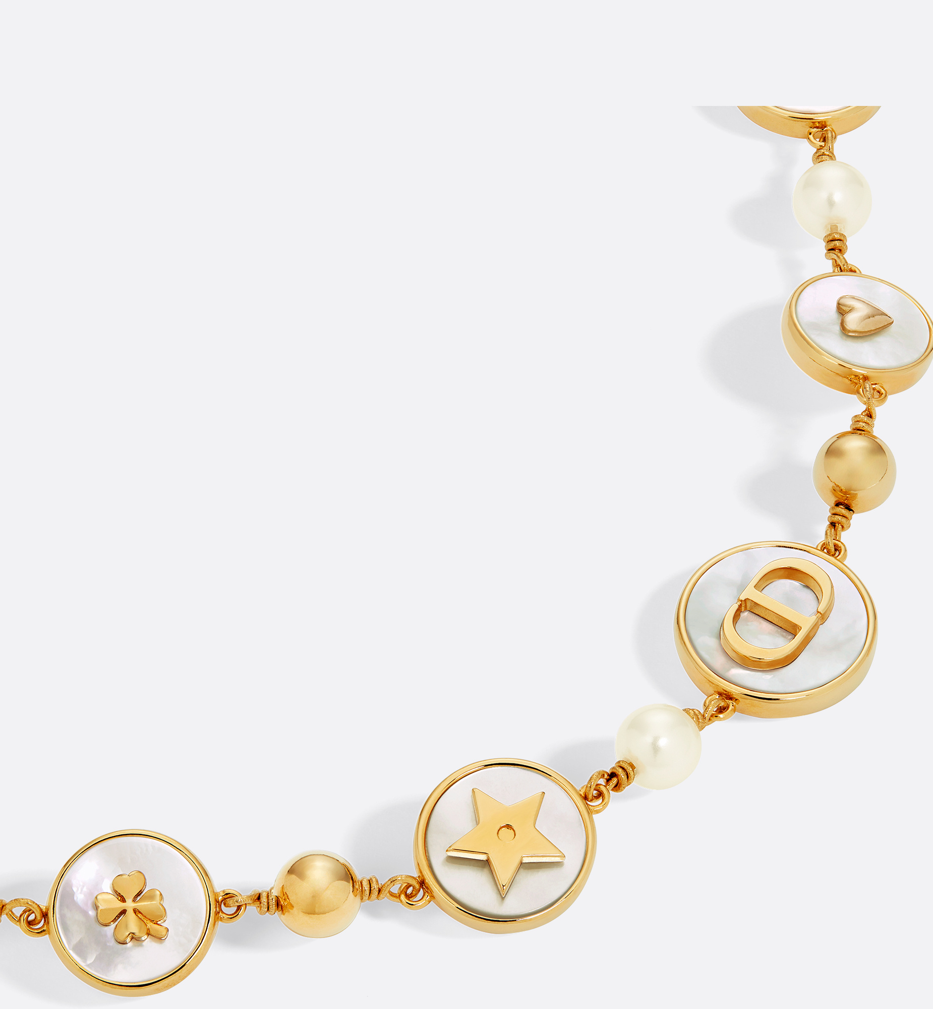 Dior D-luck Short Necklace In Brown