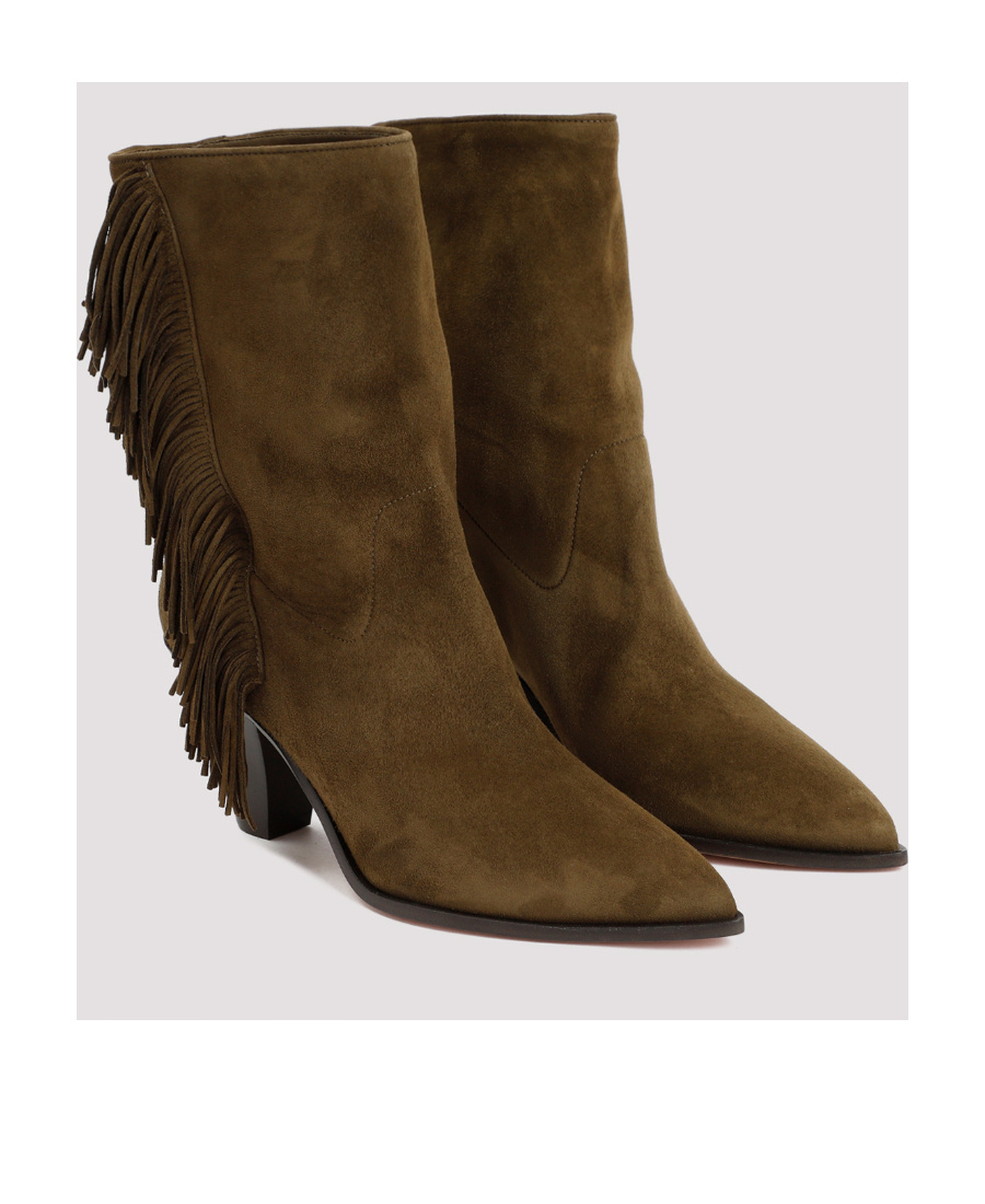 Aquazzura Marfa 70 Suede Bootie In Black