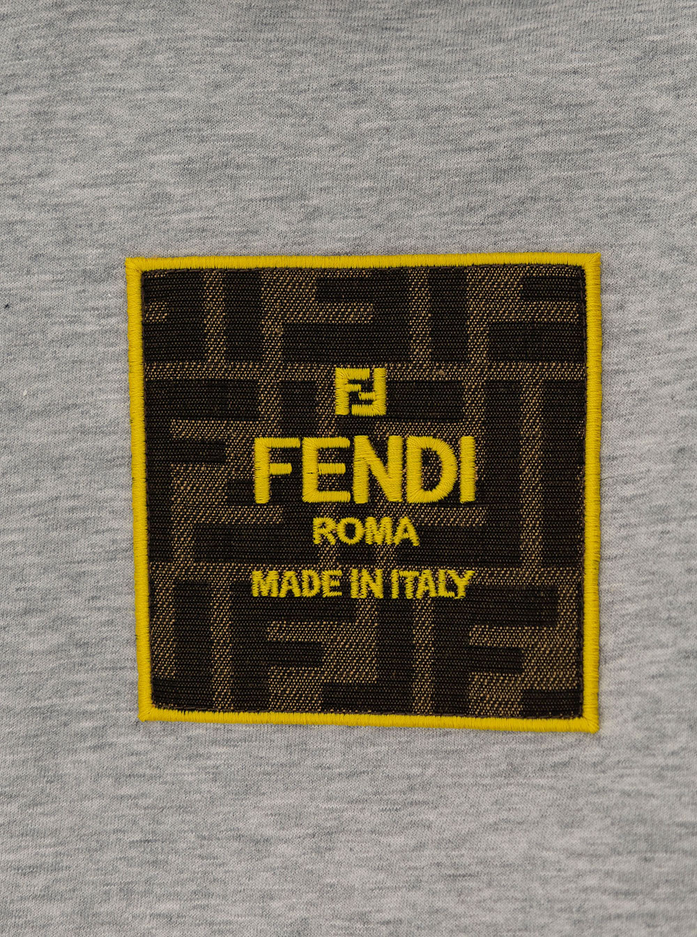 Fendi Grey Hoodie With Logo Detail In Fabric Boy In Gray