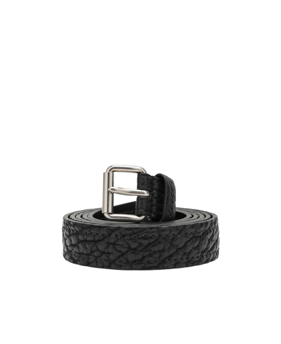 Prada Textured Leather Belt In Black