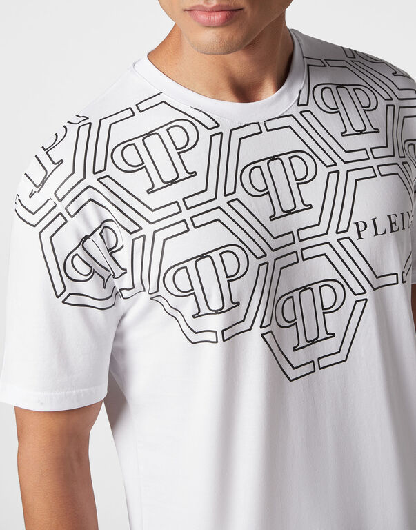 Philipp Plein Ss Hexagon Round-neck T-shirt In White
