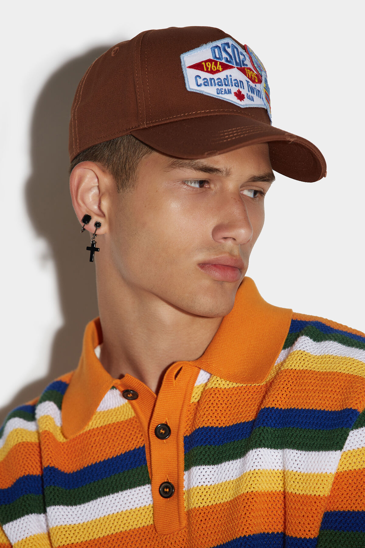 Dsquared2 Horizontal-stripe Polo Shirt In Multicolor