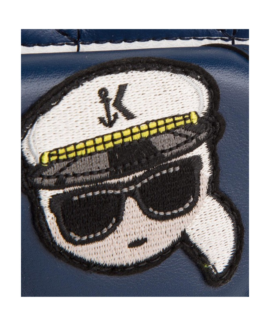 Karl Lagerfeld Logo Color Matching Design Shoulder Bag In Blue
