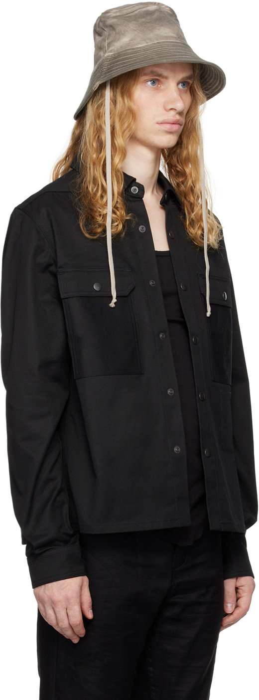 Rick Owens Drkshdw Gray Porterville Gilligan Bucket Hat In Black