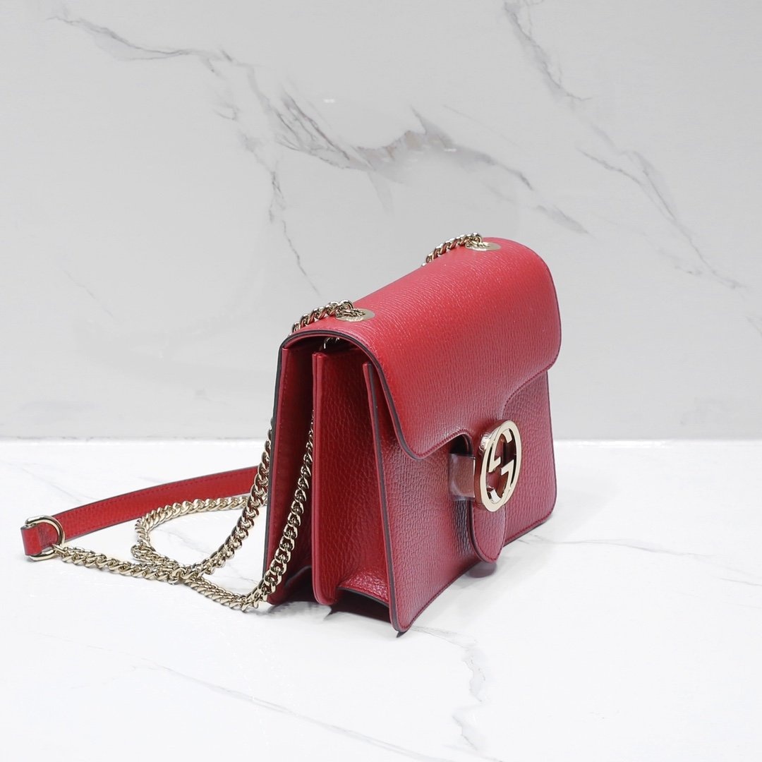 Gucci Double G Logo Woc In Red
