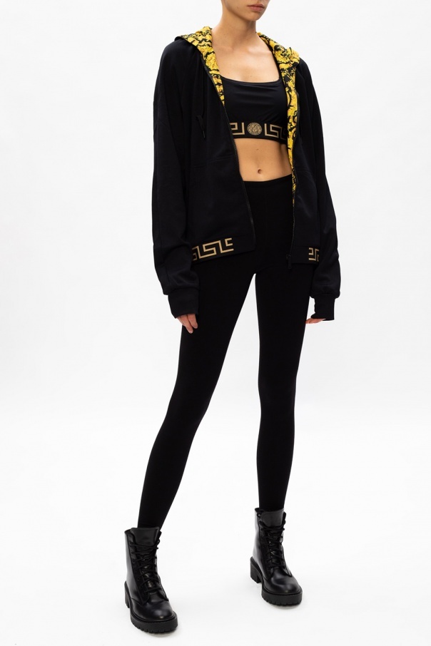VERSACE GREEK KEY LOGO SPORTS BRA