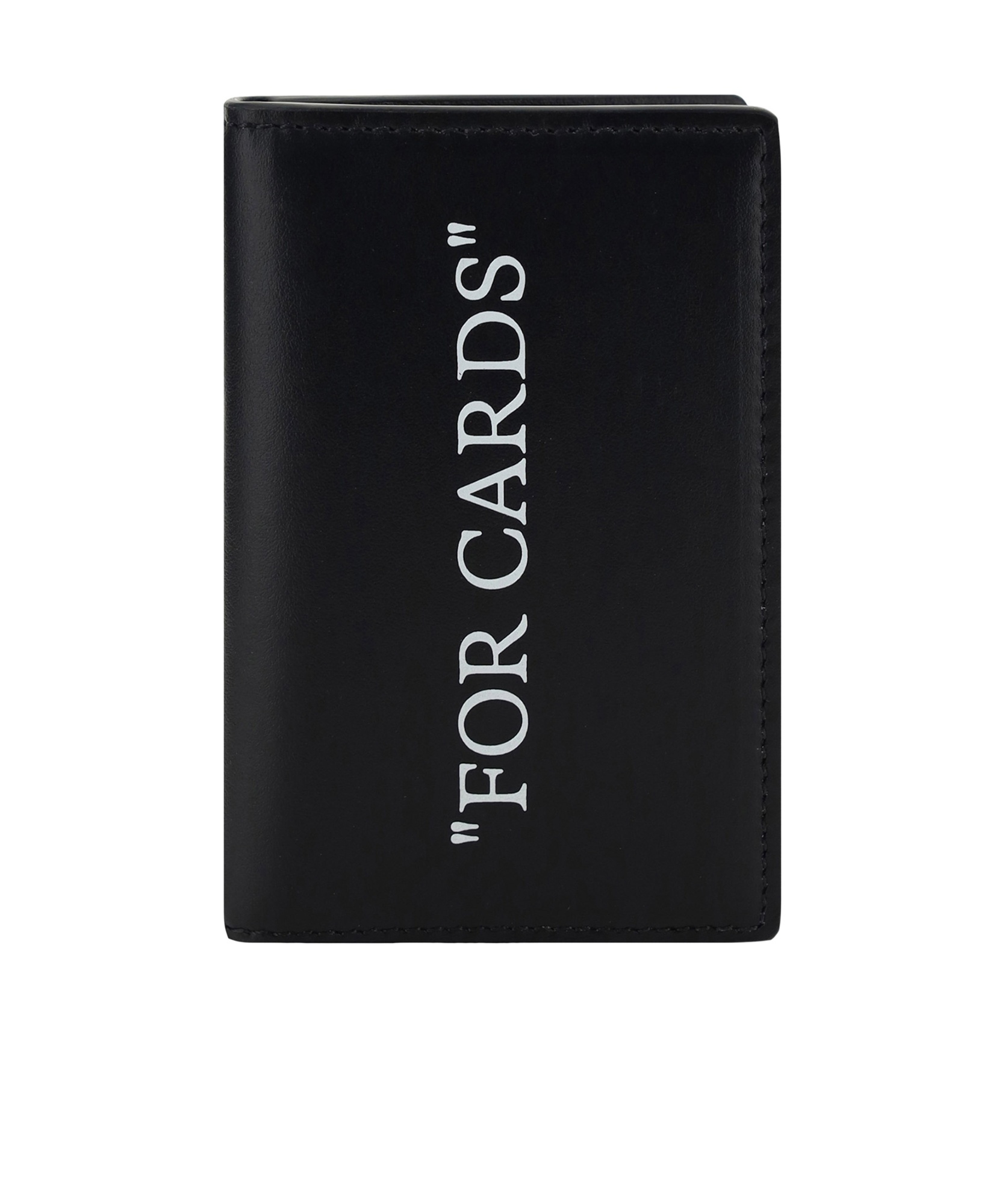 Off-white Quote Bookish Bi-fold Wallet In Black