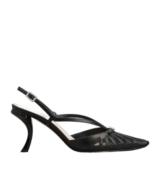 Roger Vivier Virgule D'orsay Pumps In Leather In Black