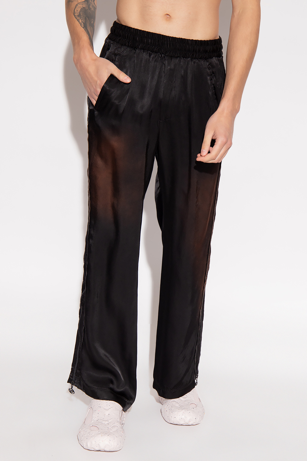 Diesel Comfort Fit Dueled Waist Trousers In Black