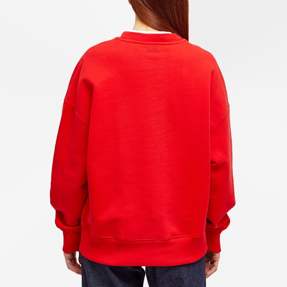 Ami Alexandre Mattiussi Graphic-print Cotton Sweatshirt In Red