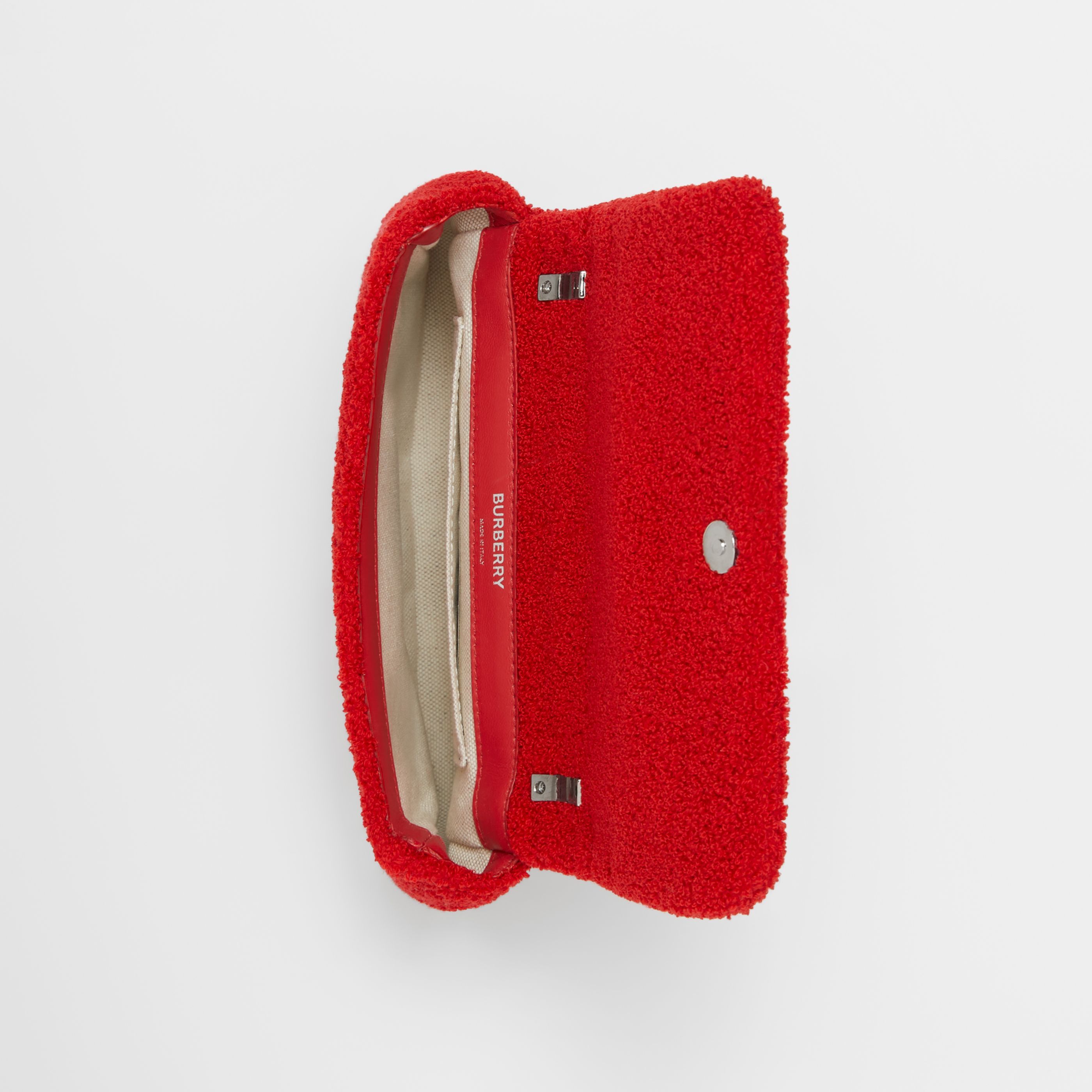 Burberry Mini Lola Love-motif Towelling Bag In Red