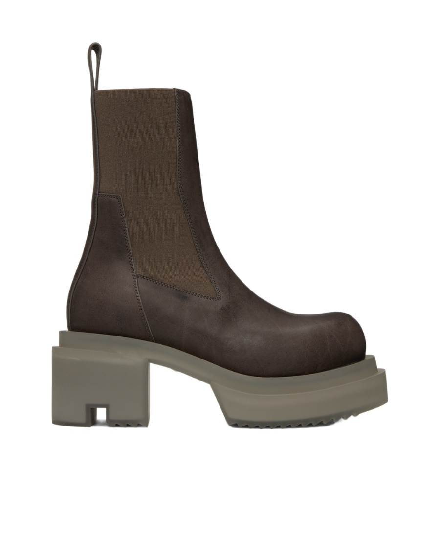 Rick Owens 45mm Tractor Nubuck Ankle Boots In Black