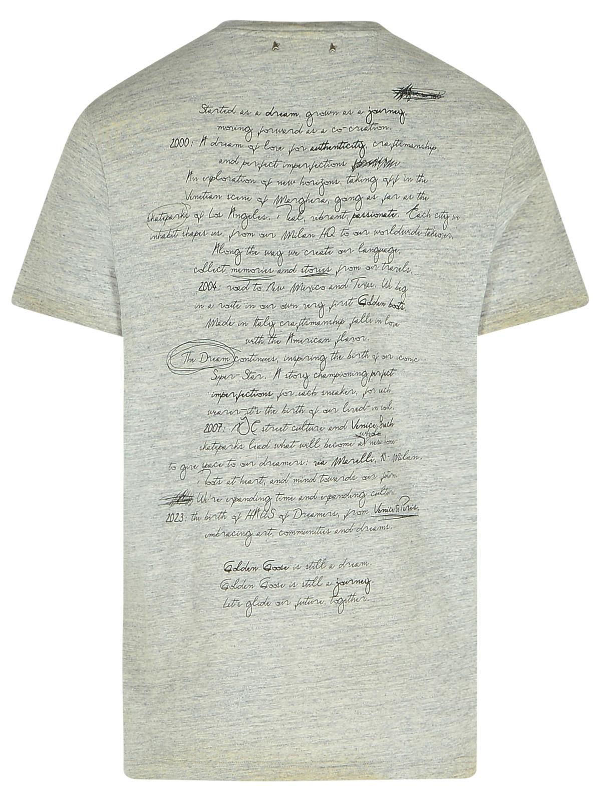 Golden Goose Short-sleeved Printed T-shirt In White