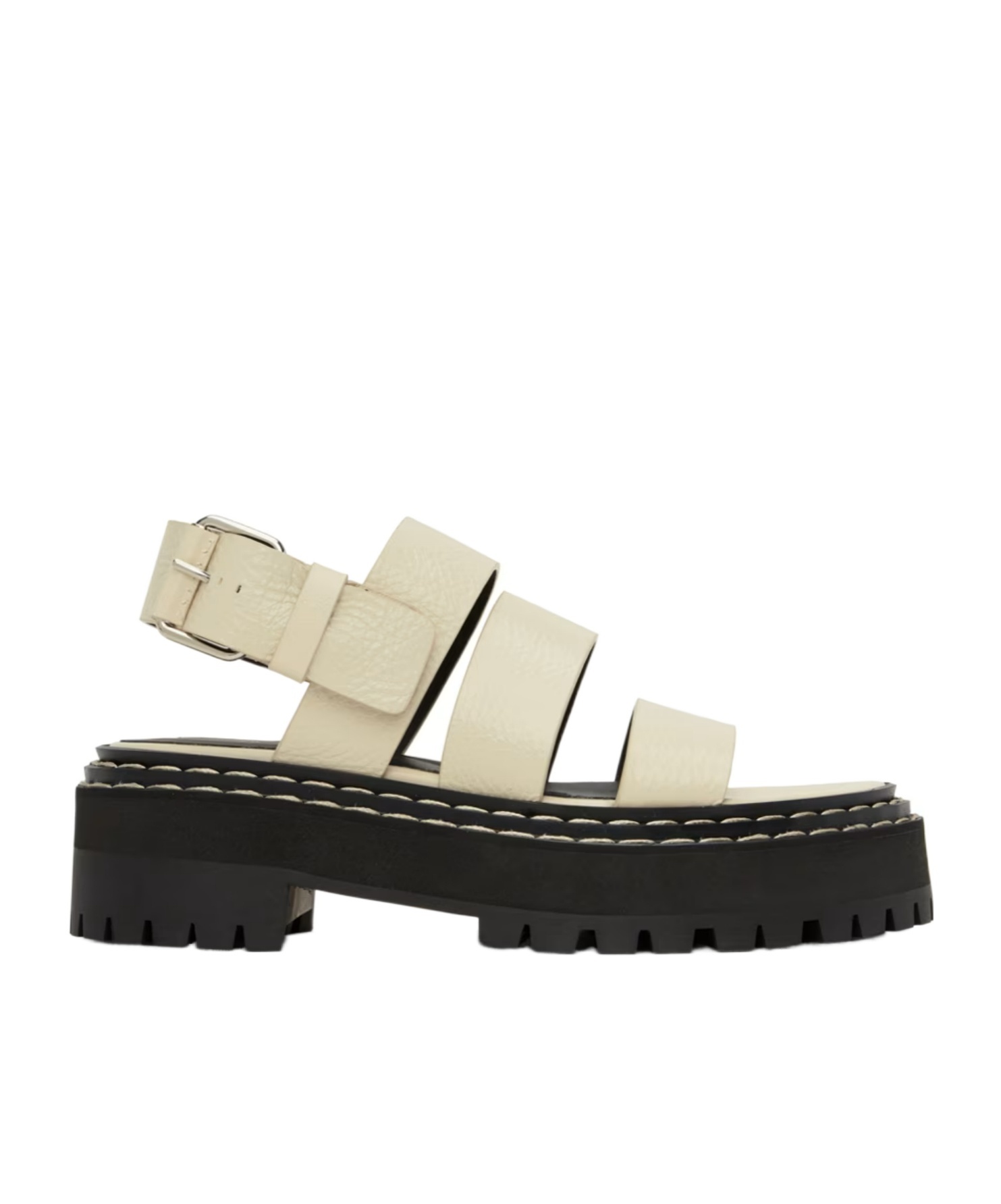 Shop Proenza Schouler Stitch Details Open-toed High-heeled Sandals In Black