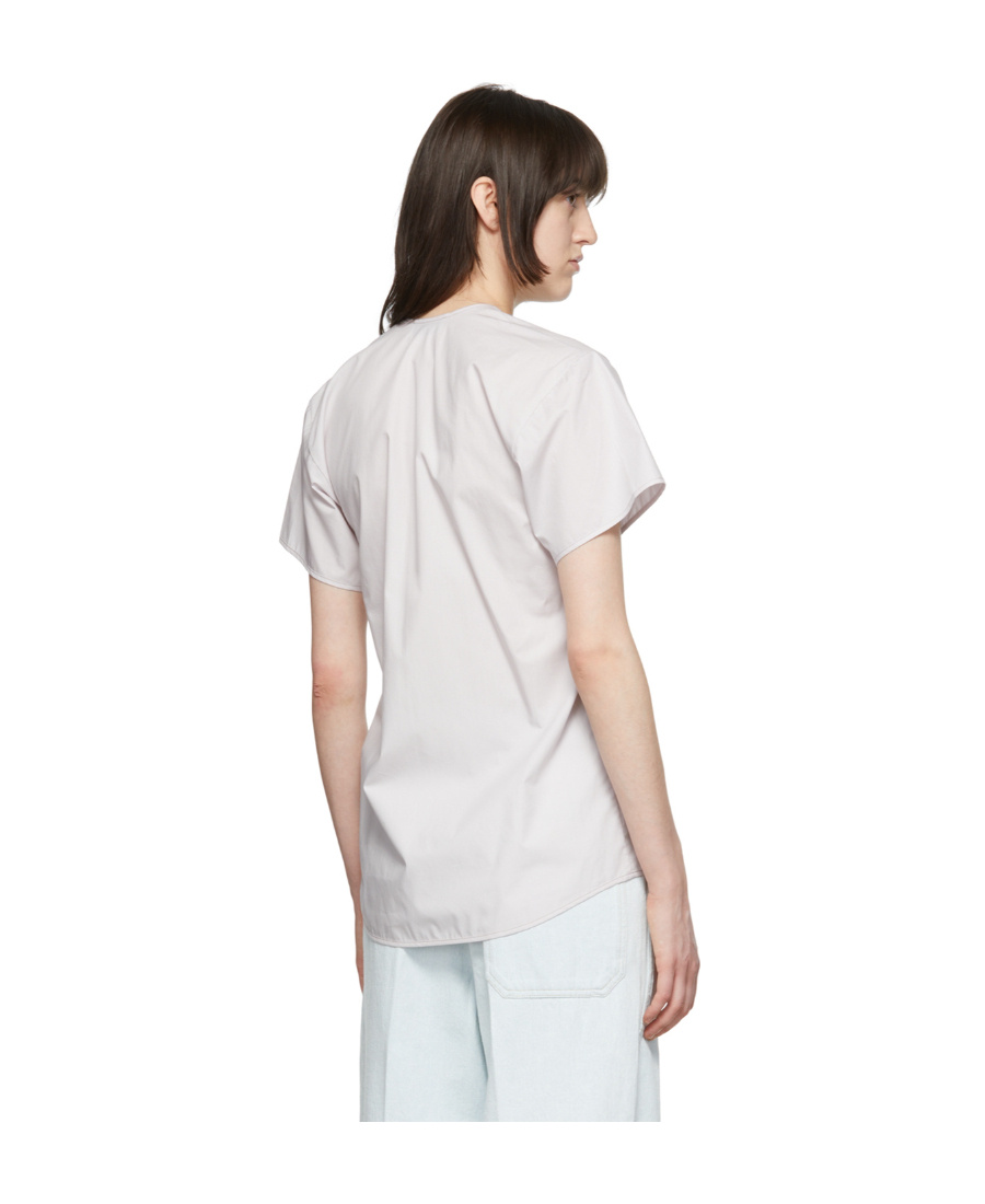 Lemaire U-neck Short-sleeved T-shirt In White