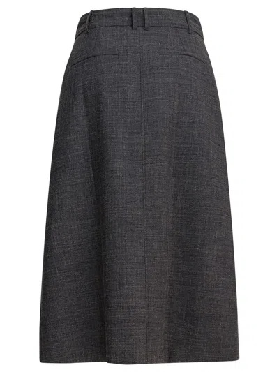 Soeur High-waisted Midi Skirt Featuring Pockets In Black
