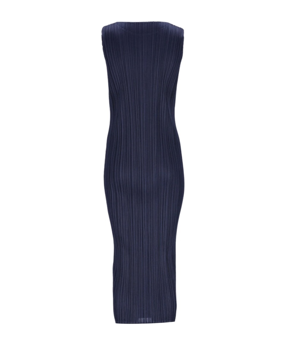 Issey Miyake Navy Monthly Colors August Midi Dress In Blue