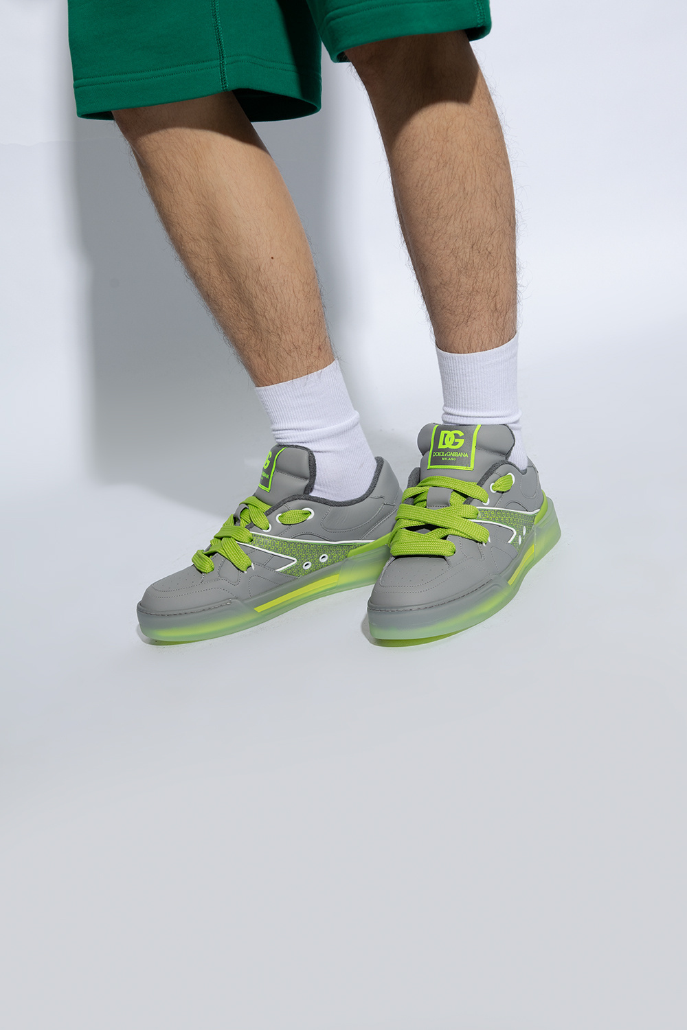 Dolce & Gabbana Modern Low-top Sneakers Featuring Eyelet Detailing In Gray