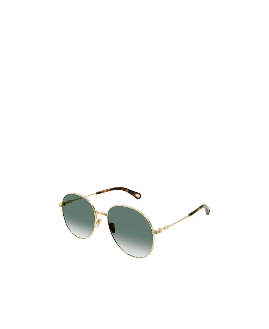 Chloé Logo-engraved Pilot-frame Sunglasses In Gray