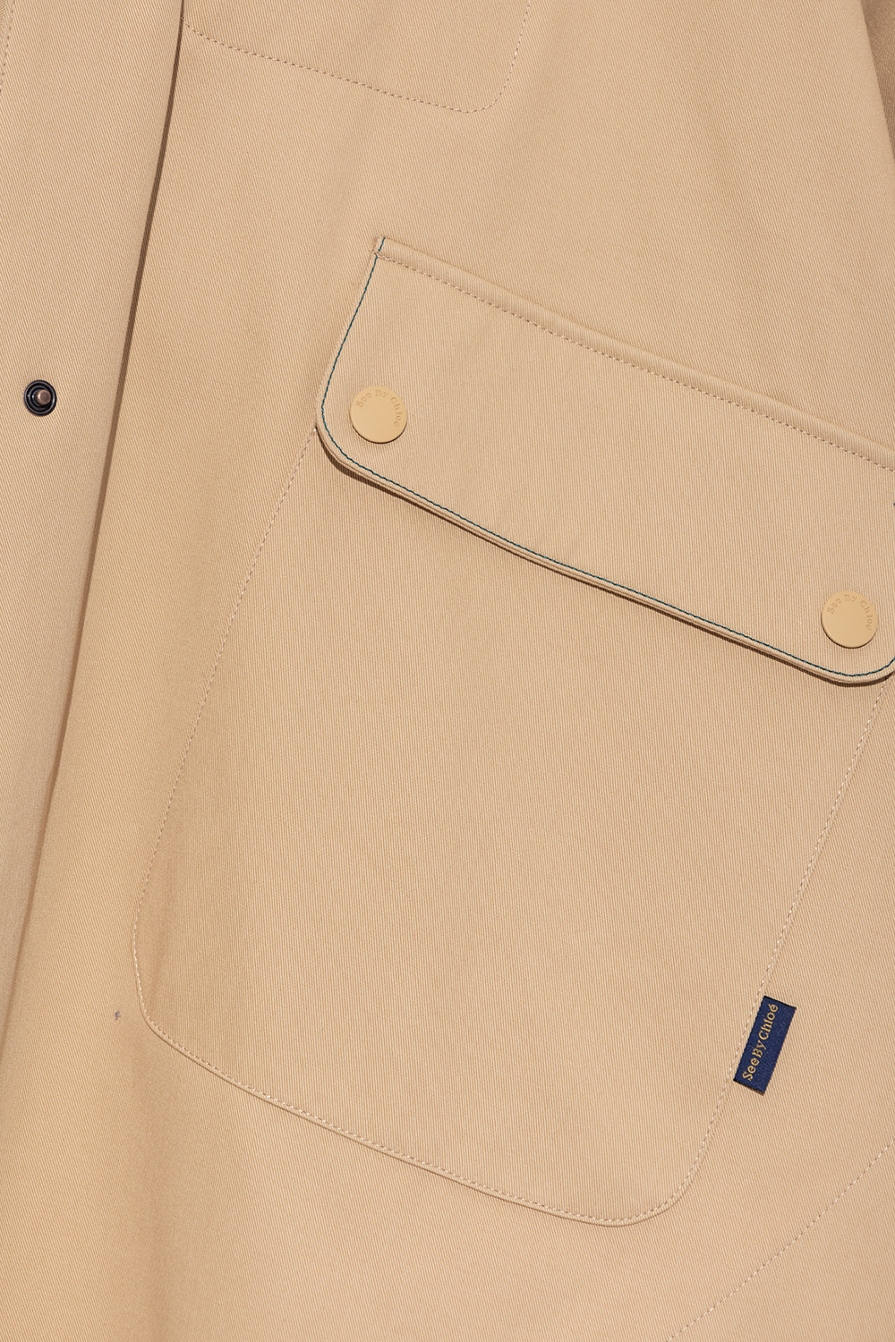 See By Chloé Logo Casual Jacket In Nude