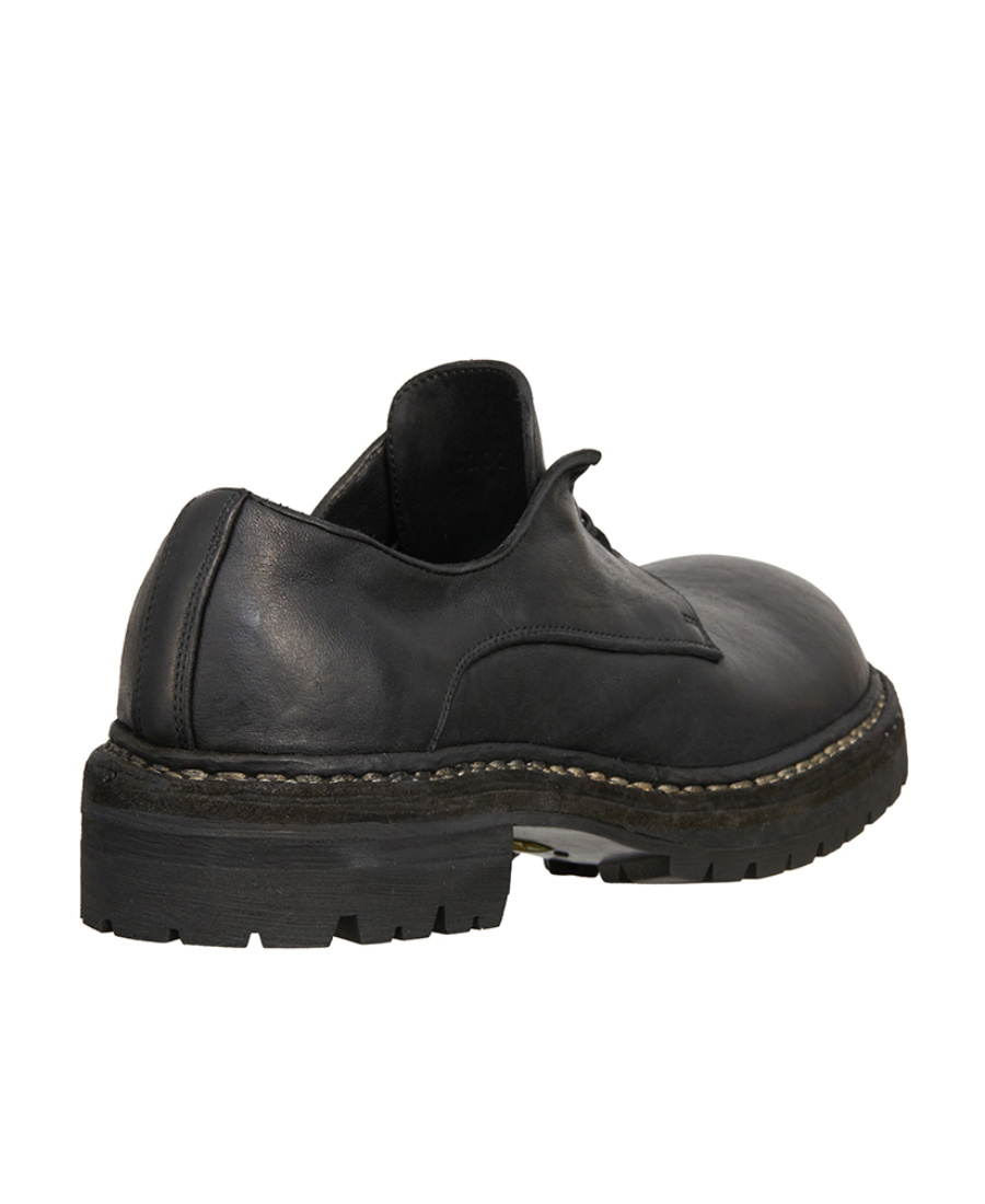 Guidi Lace Derby In Black