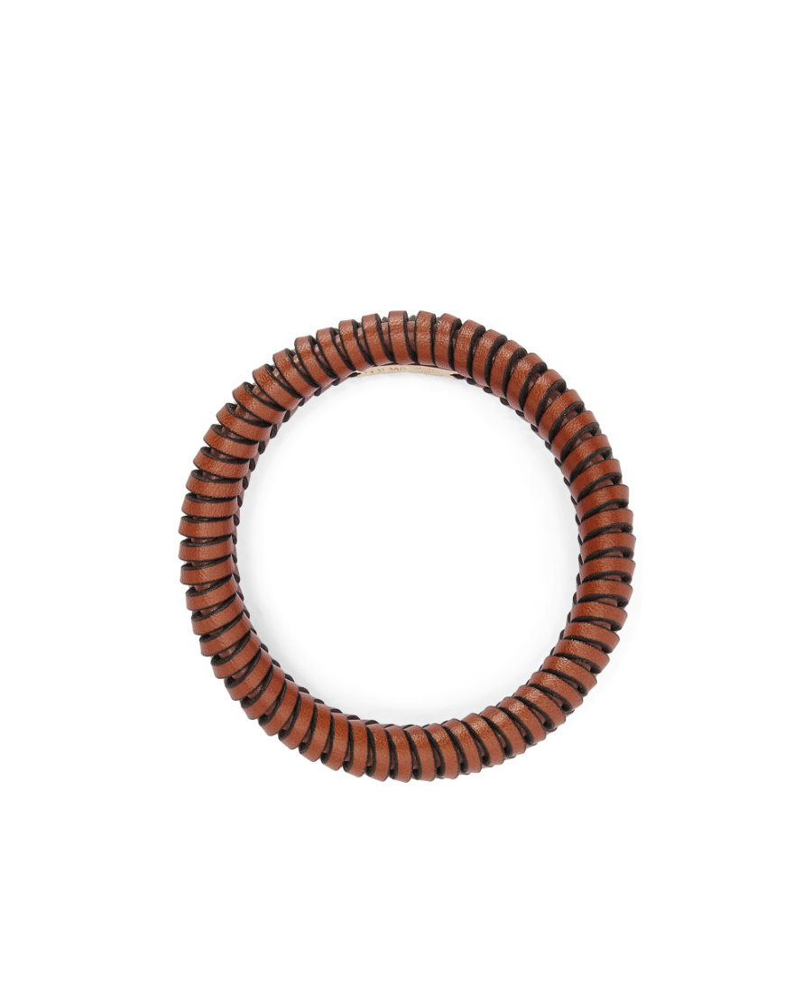 LOEWE INTERLOCK BANGLE IN CLASSIC CALFSKIN