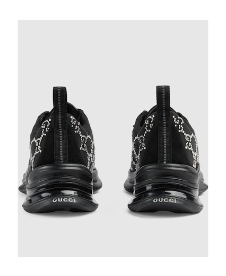 Gucci Run Gg Crystal Damensneaker In Black