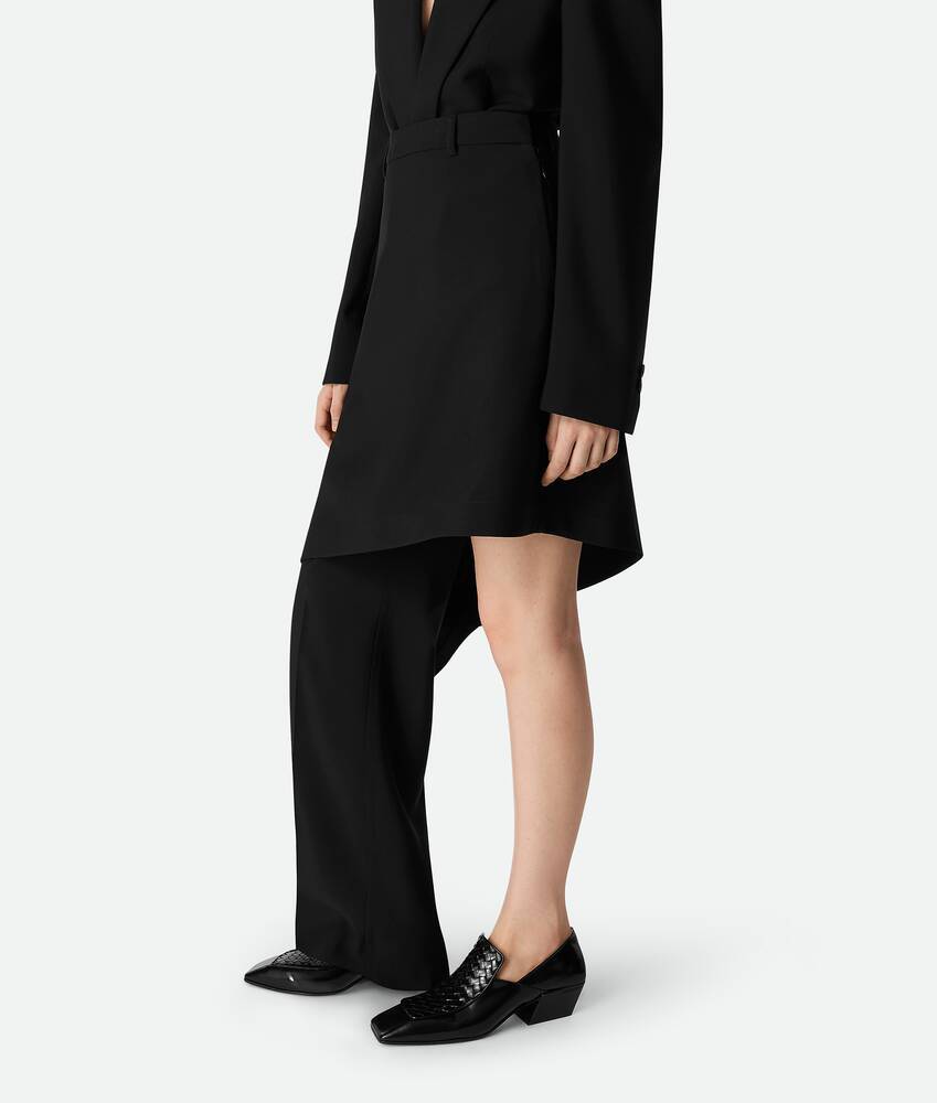 Bottega Veneta Long Sleeve Wool Culottes In Black