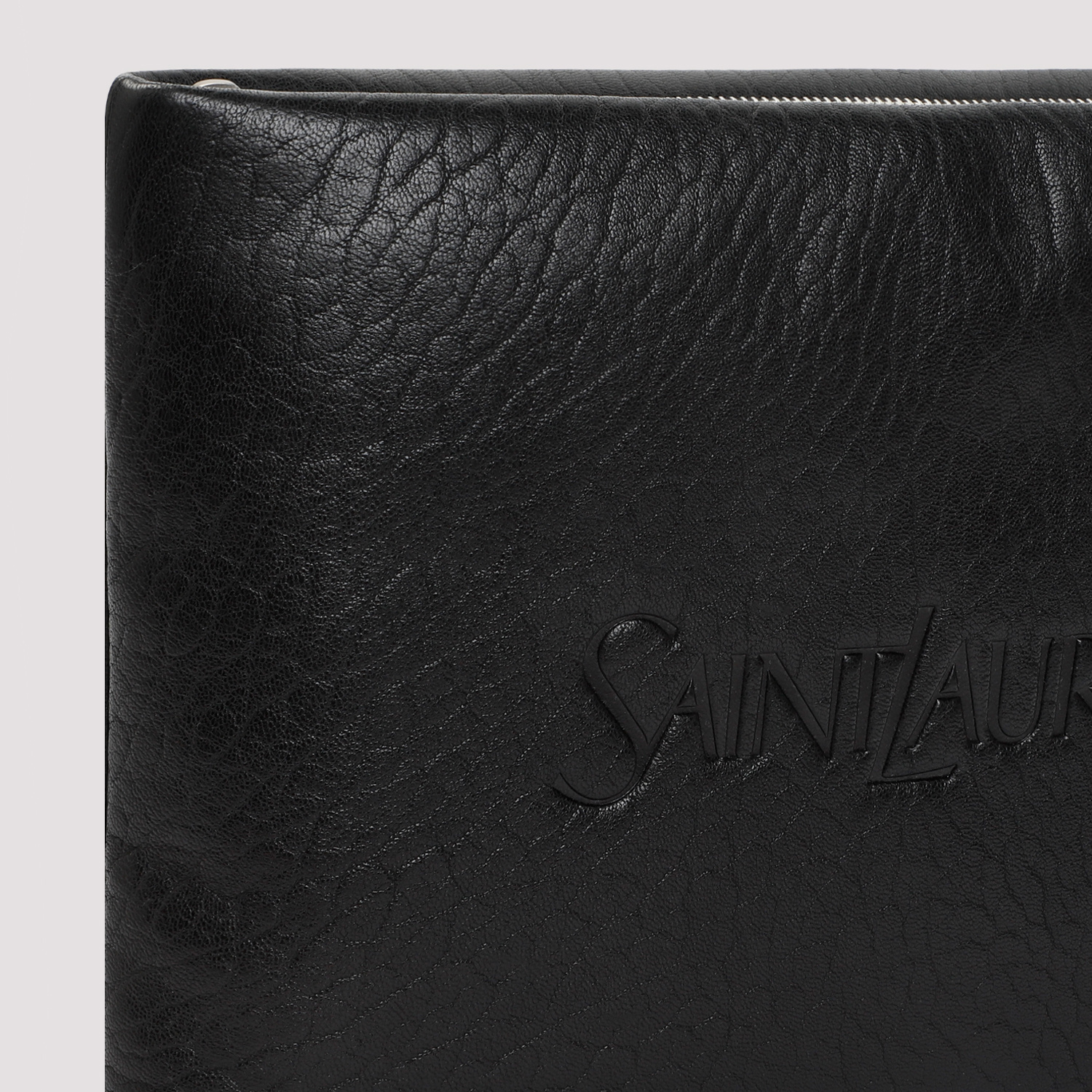 Saint Laurent Large Puffy Pouch Clutch Bag In Black