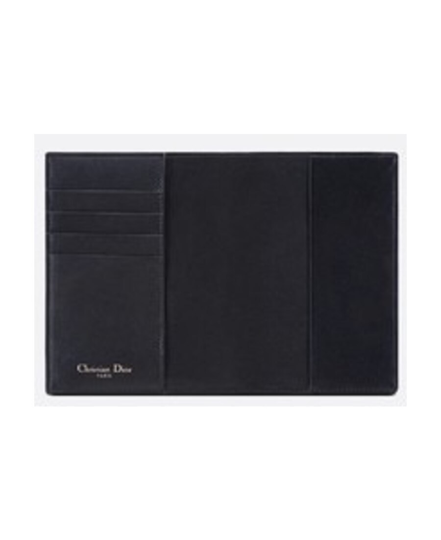 Shop Dior Jacquard Twill Wallet In Black