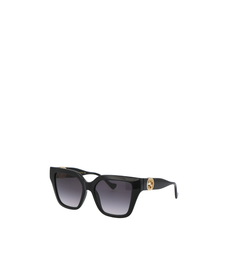 Gucci Interlocking G Logo Square-frame Sunglasses In Black