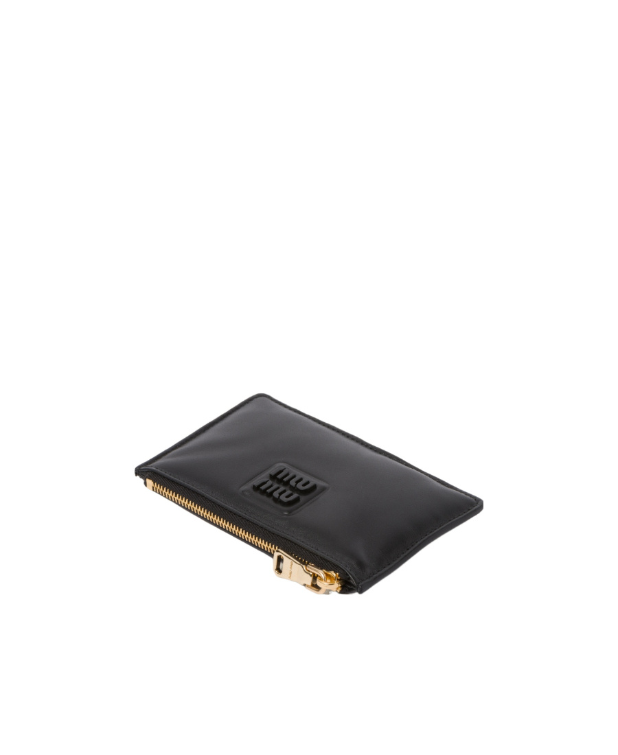 Miu Miu Leather Envelope Wallet In Black