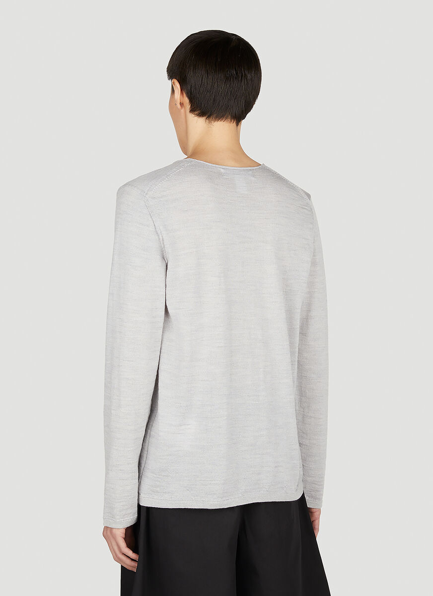 Comme Des Garçons Shirt Crewneck Knitted Jumper In White
