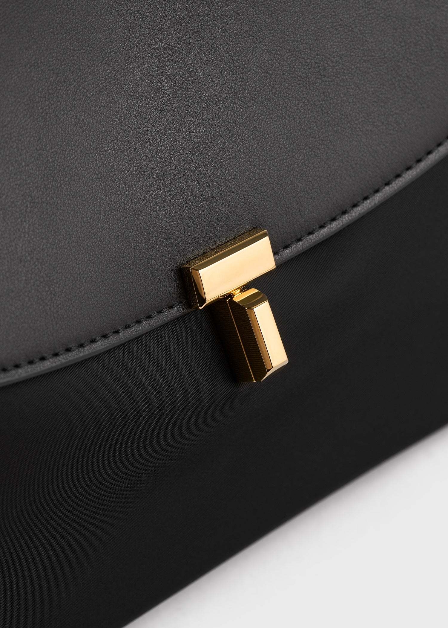 Totême T-lock Nylon Satchel In Black