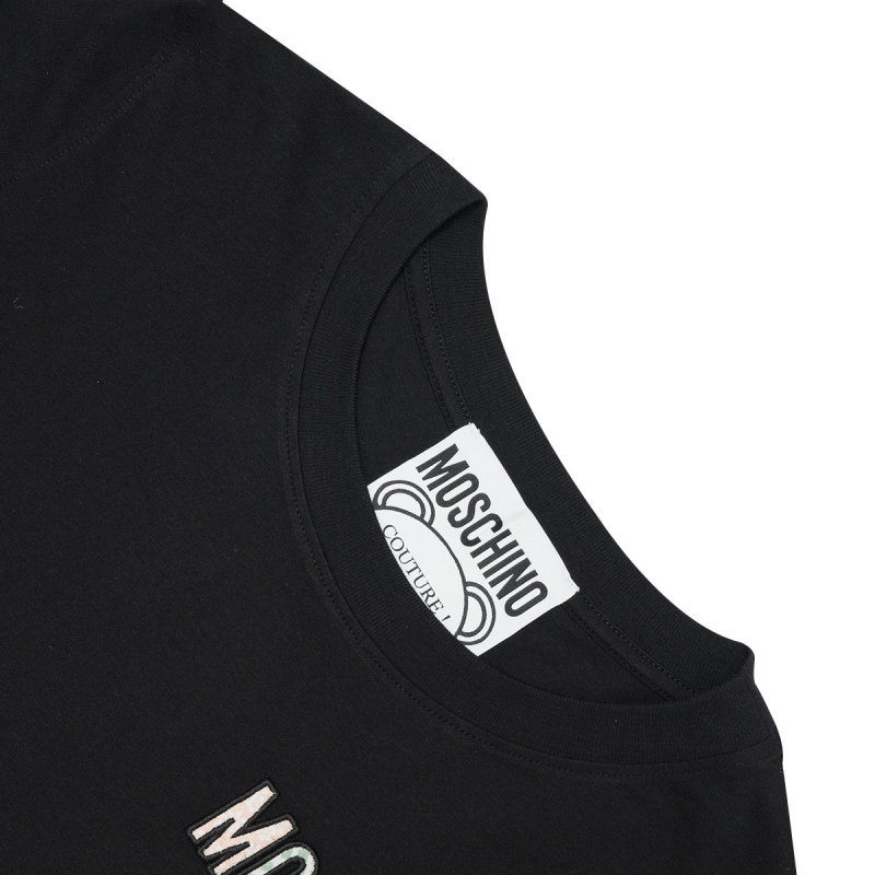 Moschino Logo Details Short-sleeved T-shirt In Black