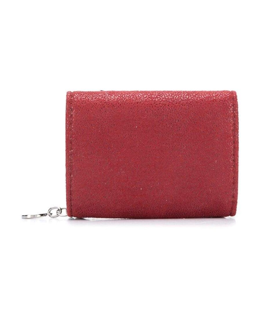 Stella Mccartney Falabella Small Flap Wallet In Red