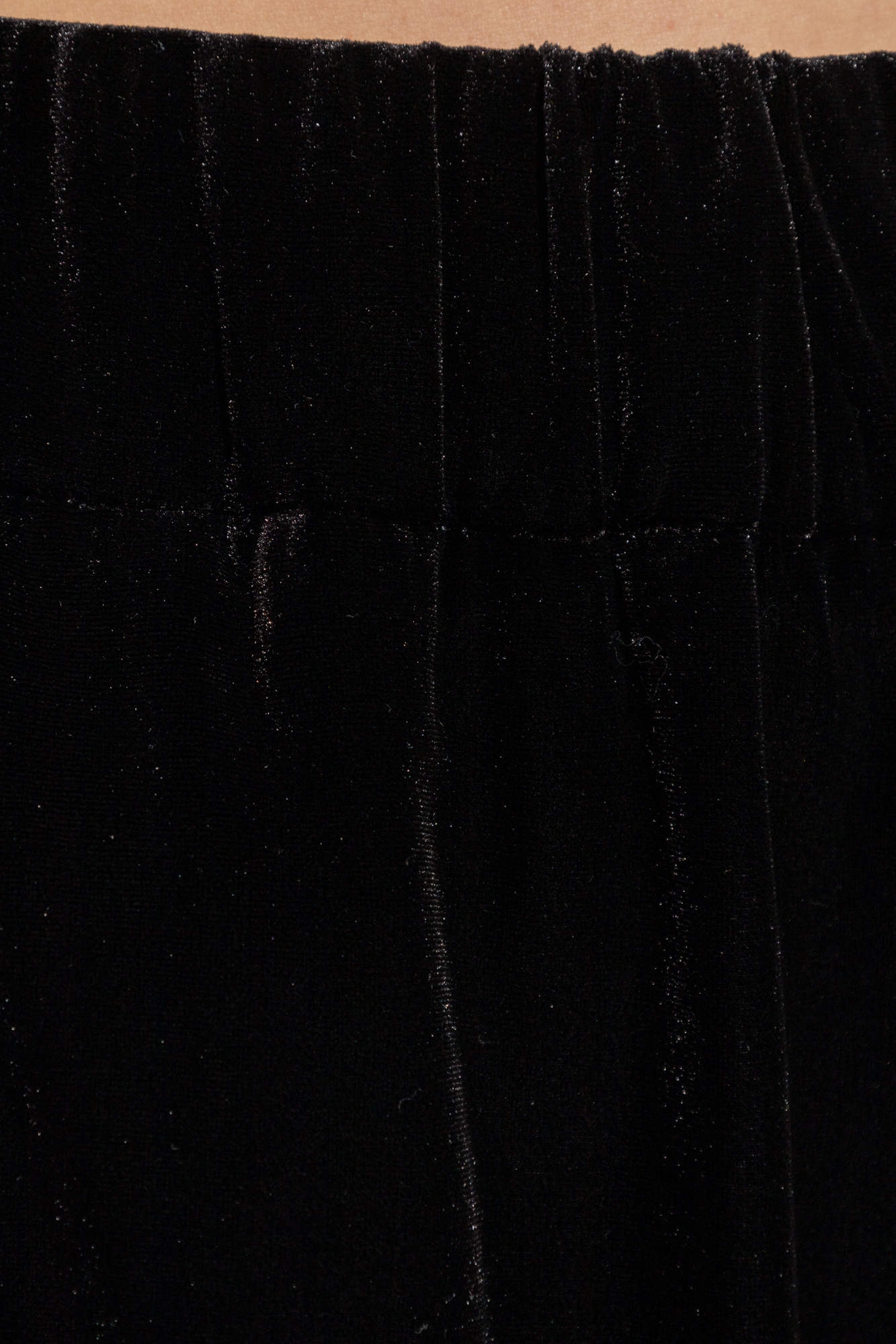 Dolce & Gabbana Velvet Elasticated Trousers In Black