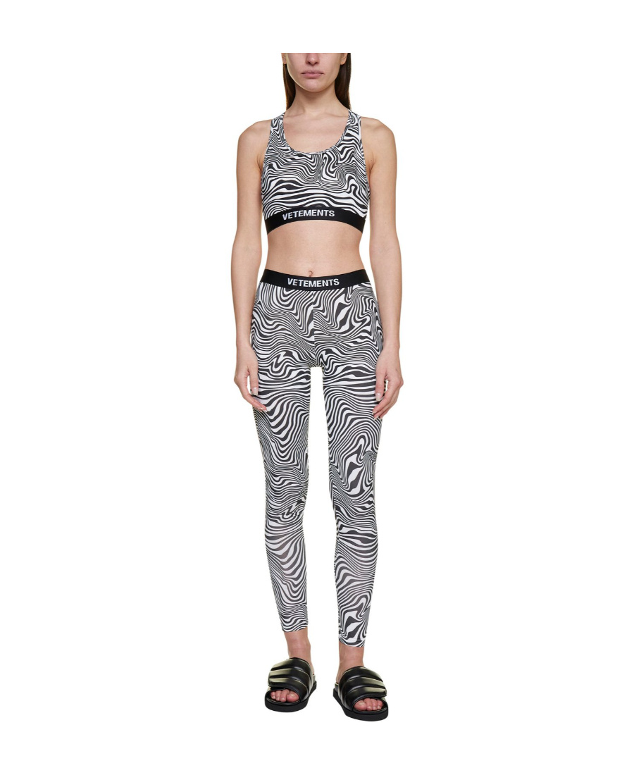 Vetements Zebra Printed Sports Vest In White