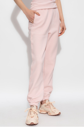 Lacoste Elastic Waist Sweatpants In Pink