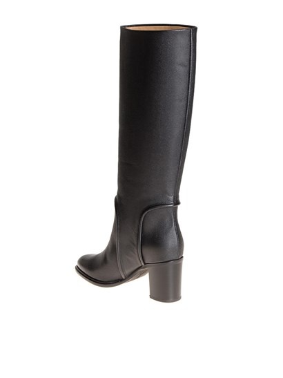 Ferragamo Logo High Boots In Black