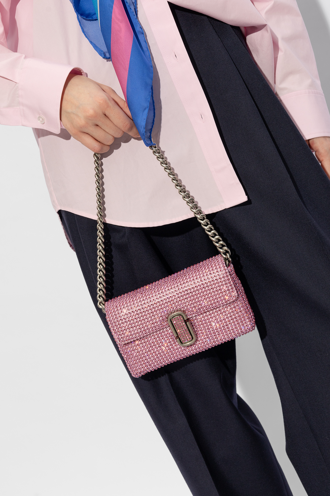 MARC JACOBS MARC JACOBS EMBELLISHED THE MINI SOFT SHOULDER BAG