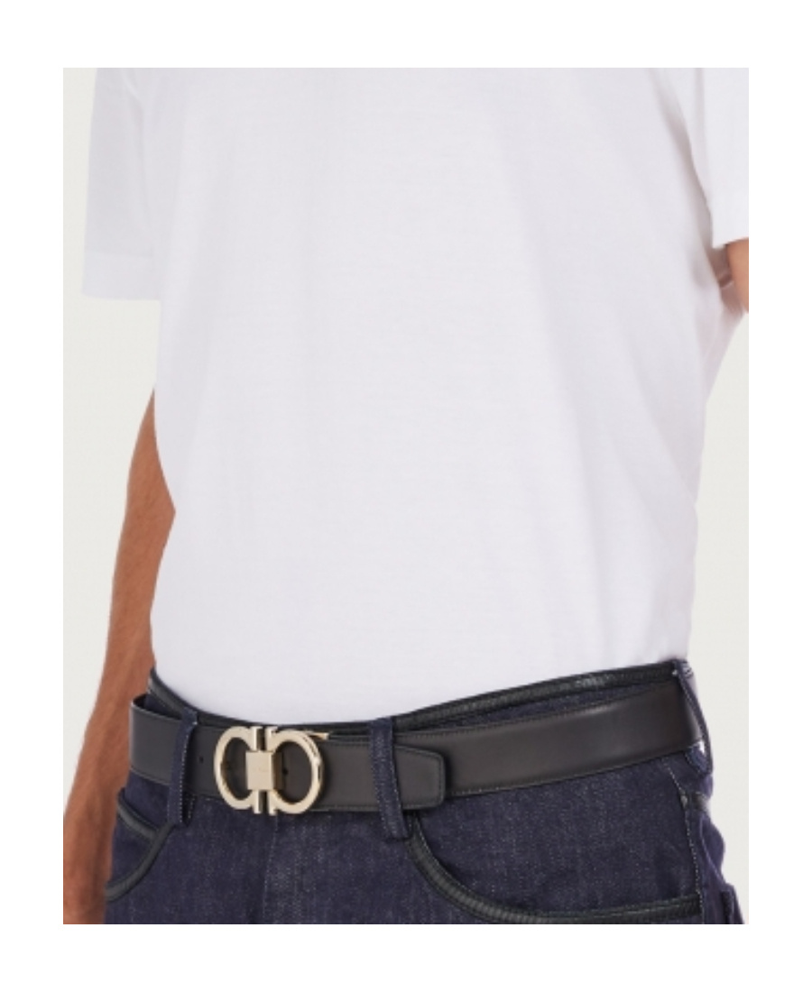 Ferragamo Salvatore Reversible Belt In Black