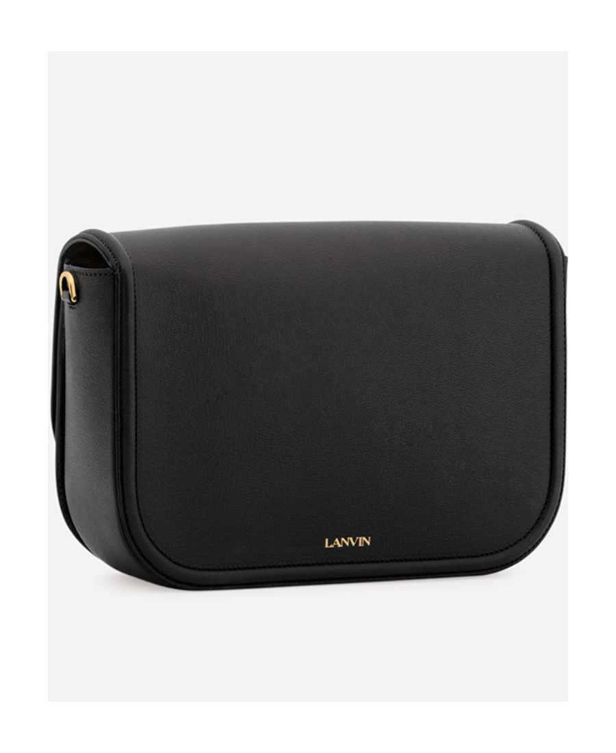 Shop Lanvin Black Flip Shoulder Bag