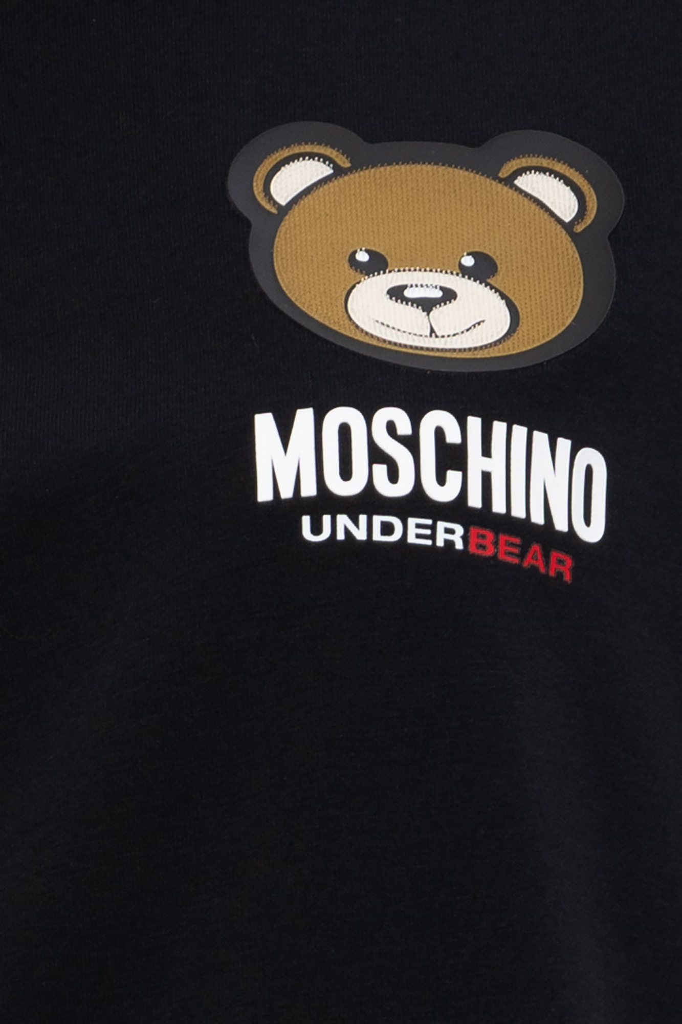 Moschino Logo-print Cotton Pijama Top In Black