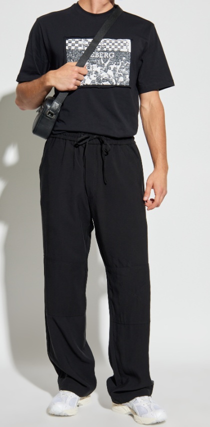 Iceberg Graphic-print Patch T-shirt In Black