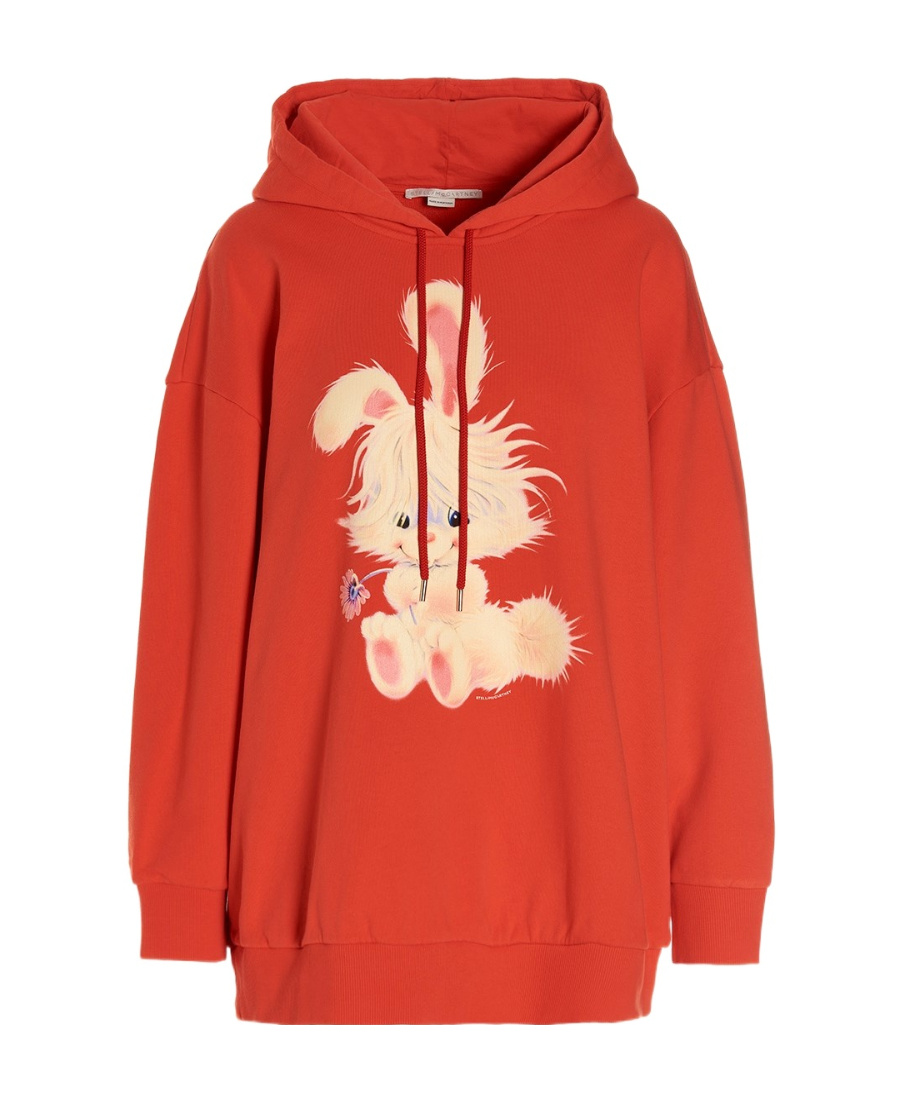 Stella Mccartney Cotton Hoodie In Red