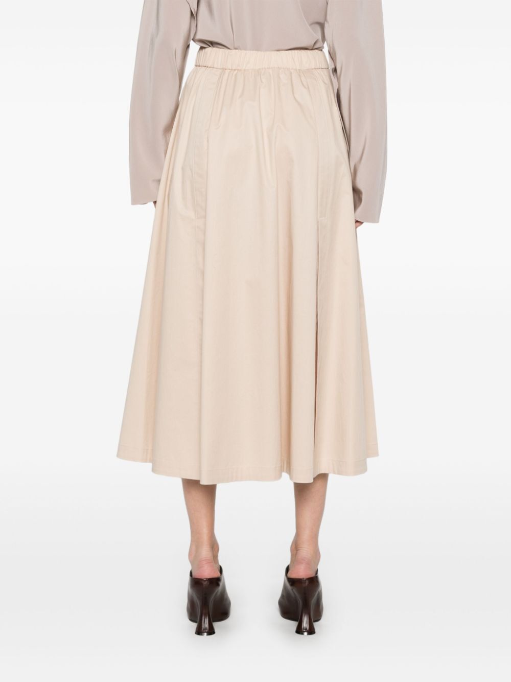 Peserico A-line Midi Skirt In Neutral