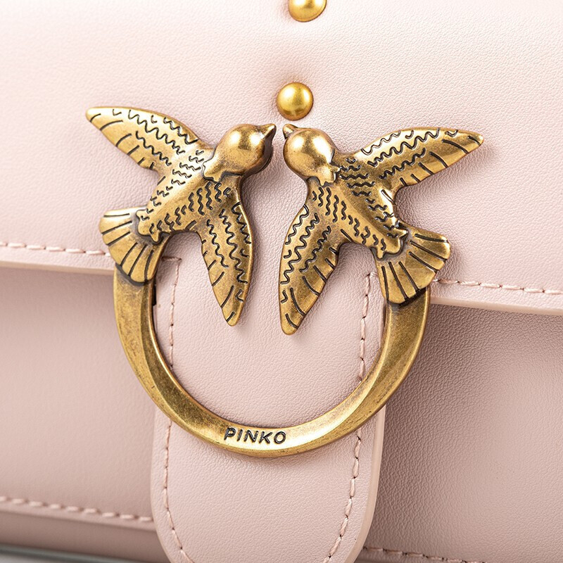 Shop Pinko Love Chain Wallet In Pink