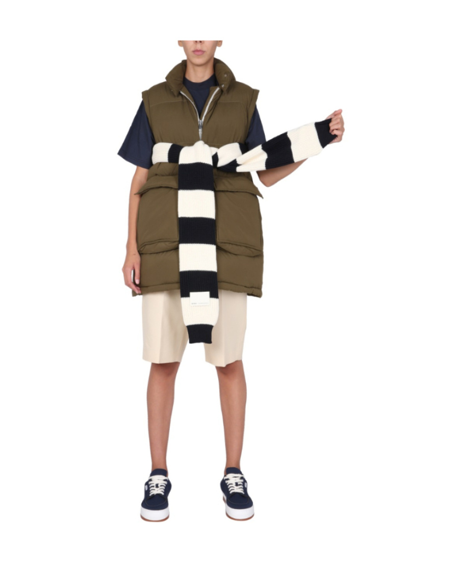 Sunnei Removable Sleeved Puffy Down Jacket In Green
